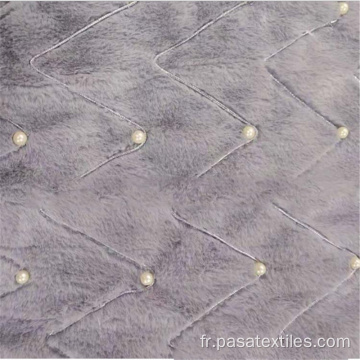 Tissu de flanelle tricoté en chaîne perlée 10MM